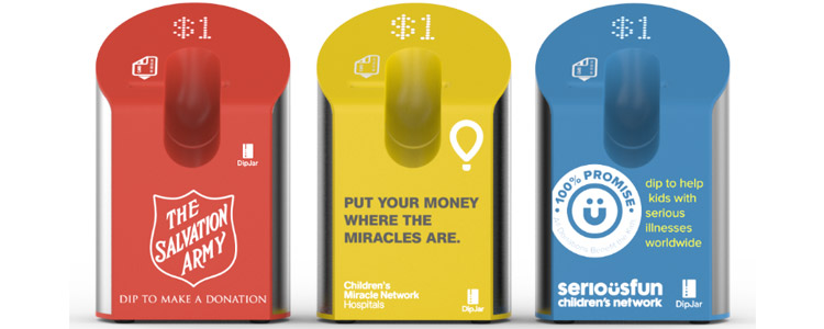 new high tech tools like the giving kiosk and dip jar, offer a quick way to collect donations.